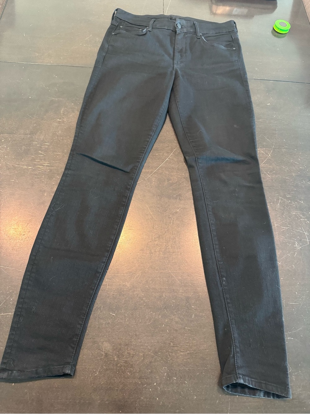 MOTHER The Looker Skinny Jeans Women's Size 29 Black Stretch Denim Made in USA